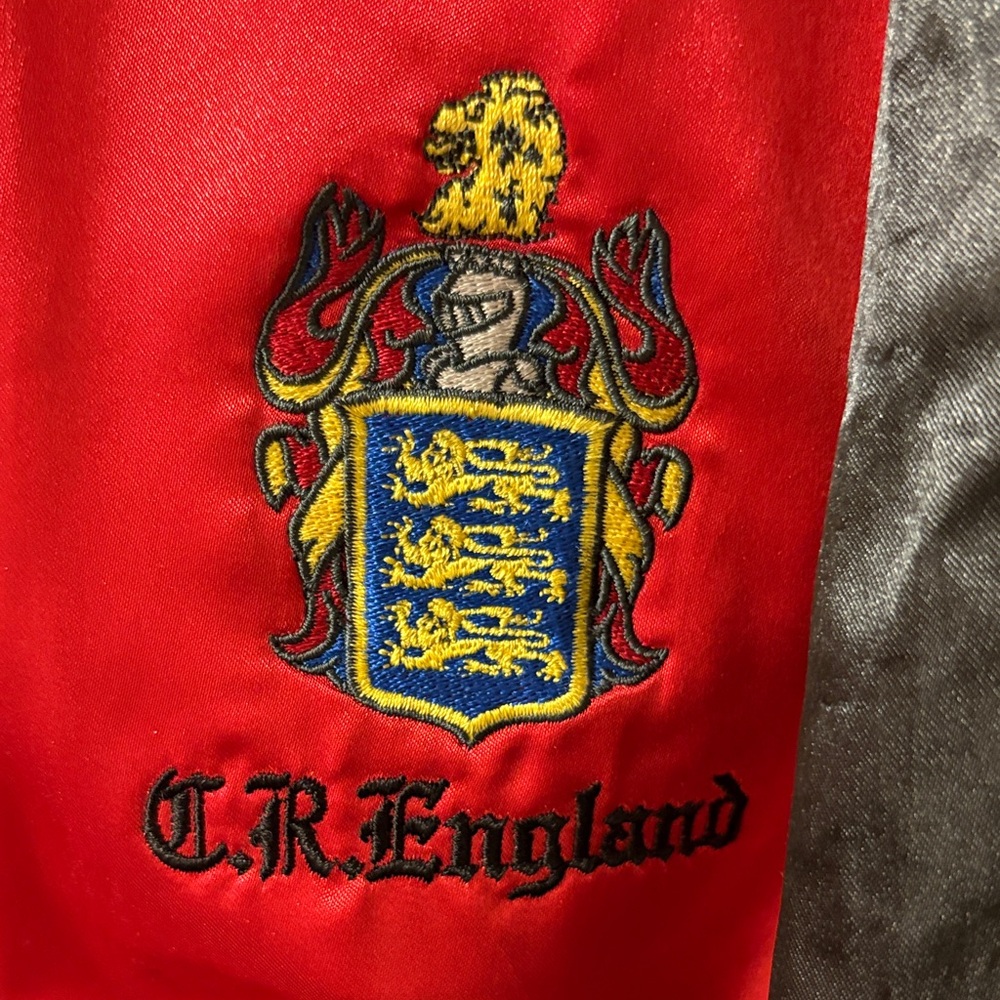Vintage C.R.England Red & Black Bomber Jacket XXL NEW